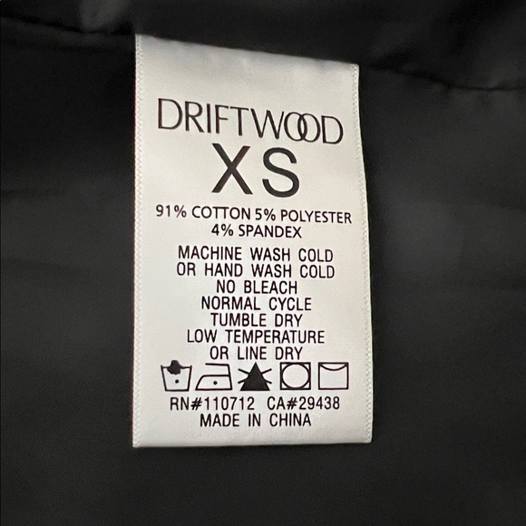 DRIFTWOOD Washed Black Celestial Embroidered Denim Jacket Pockets XS Reg. $218 - Picture 9 of 13